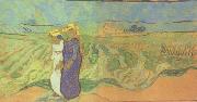 Vincent Van Gogh Two Women Crossing the Fields (nn04) France oil painting reproduction